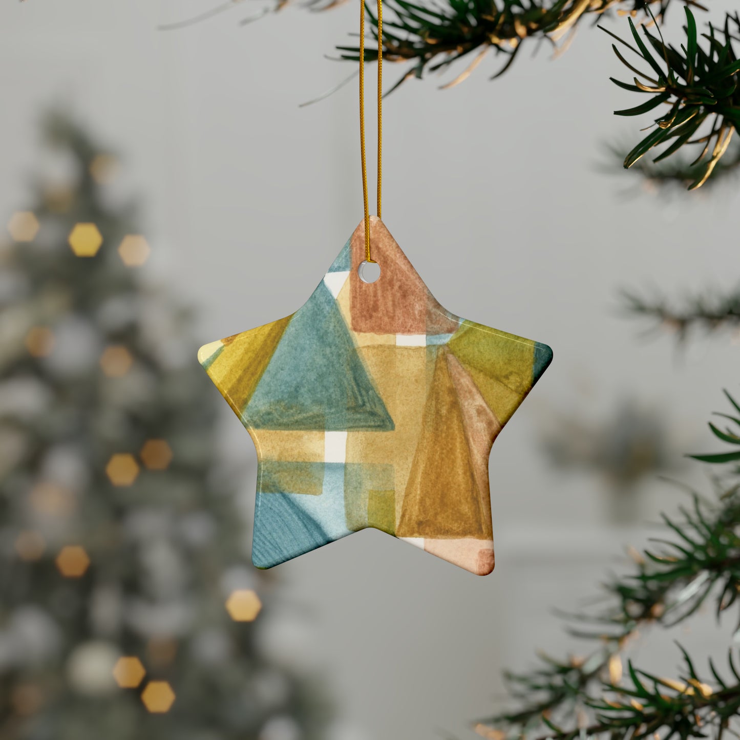 Ceramic Holiday Ornaments - Abstract Shapes