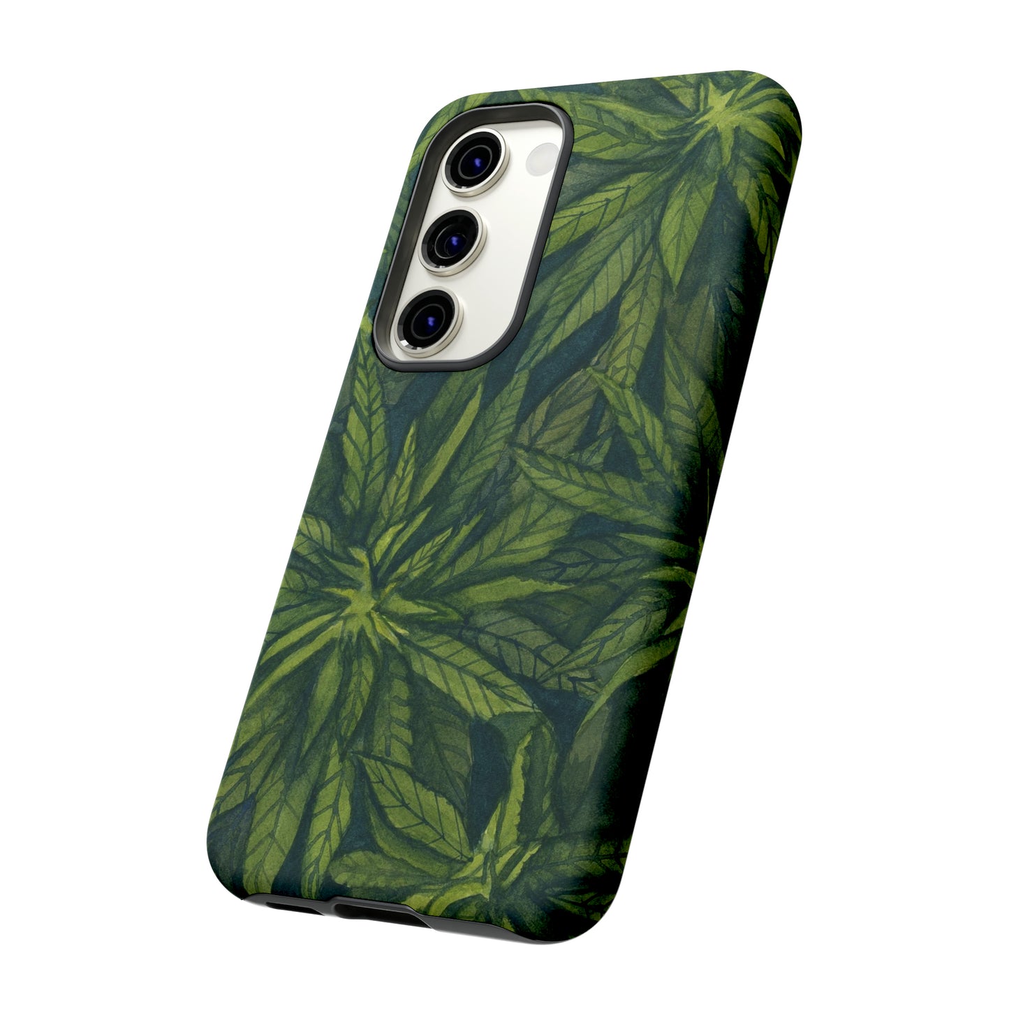 Tough Cell Phone Cases - Watercolor Cannabis Field