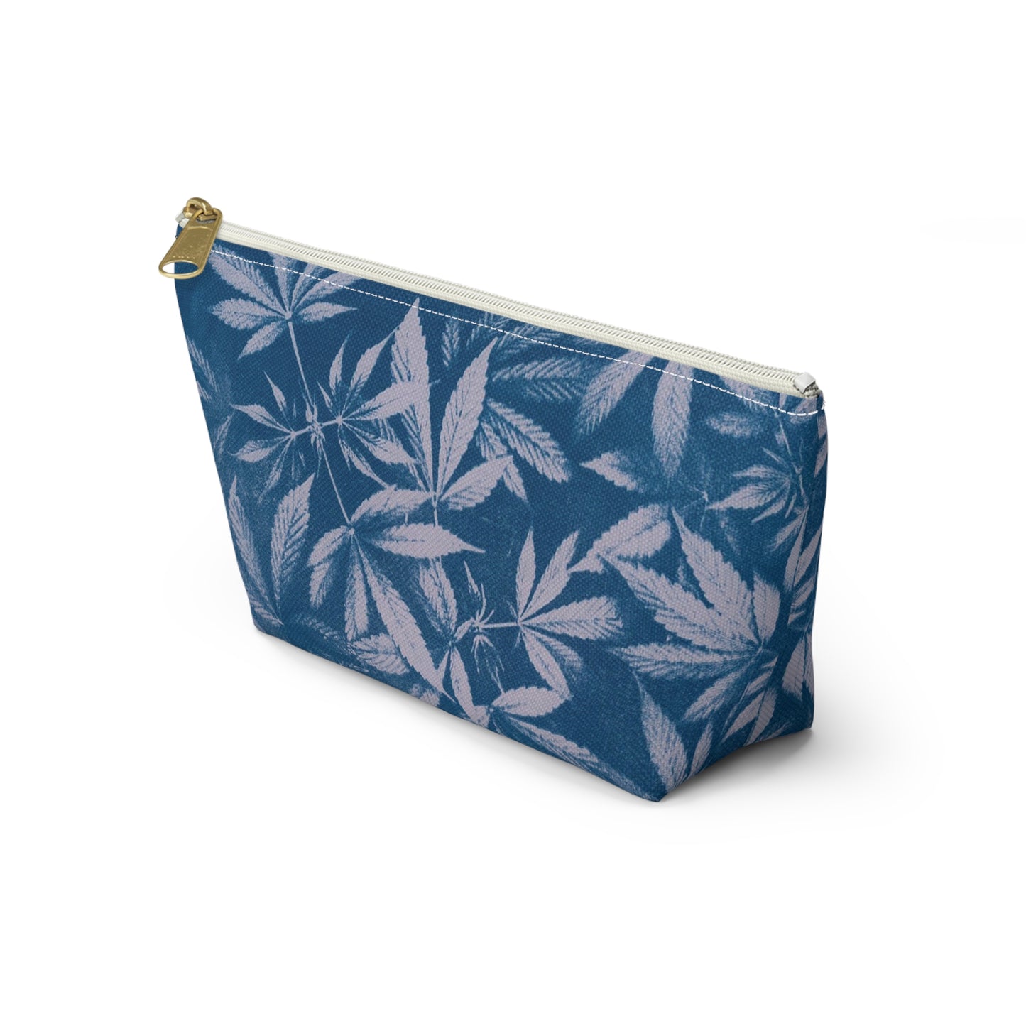 Roomy Accessory Pouch - Cyanotype on Lavender Print