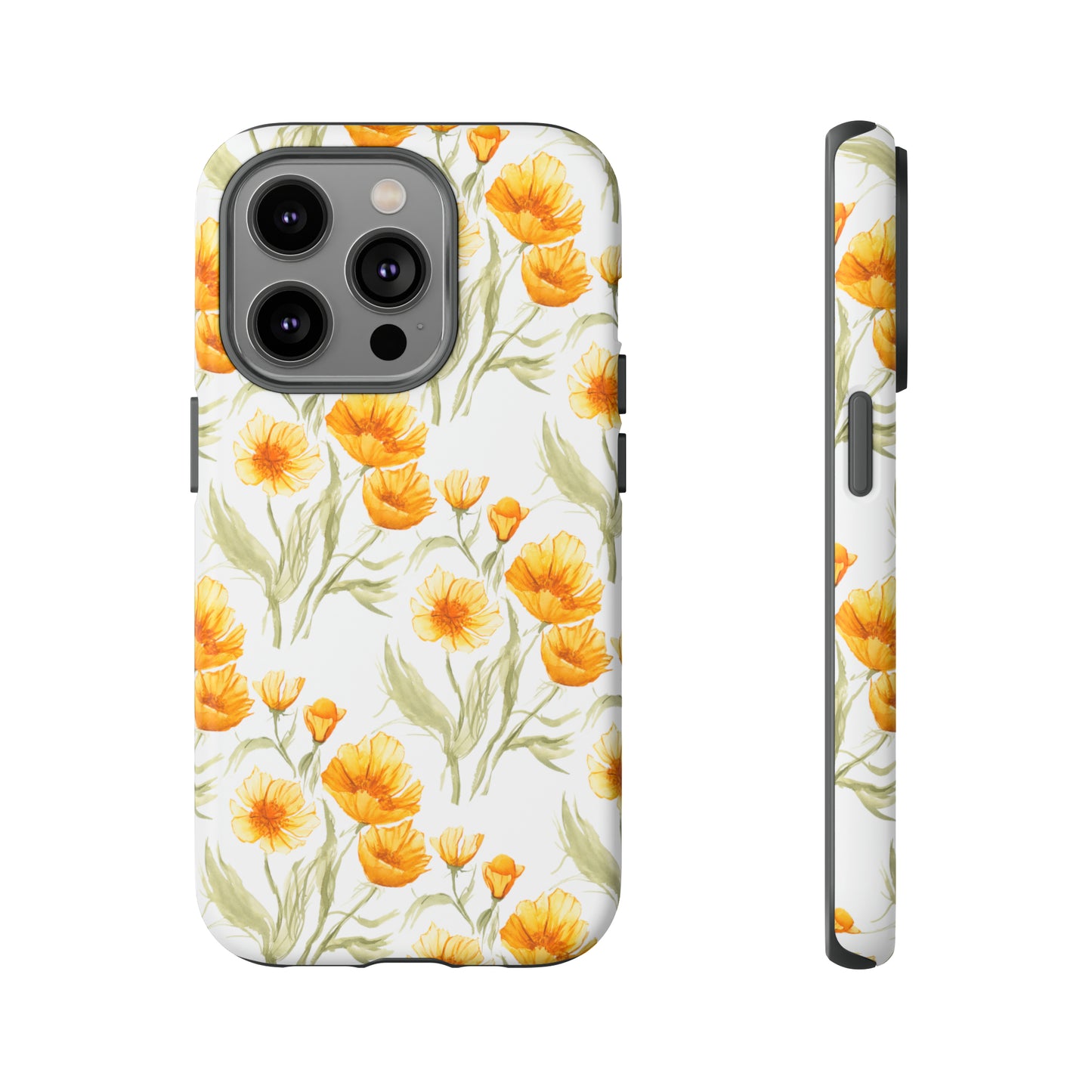 Tough Cell Phone Cases - Golden Poppies Print