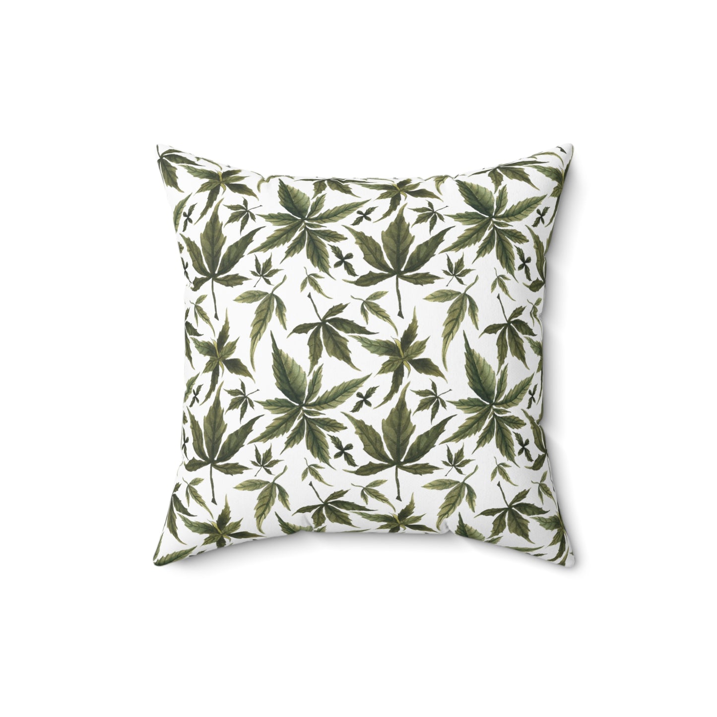 Faux Suede Square Pillow - Emerald Herb