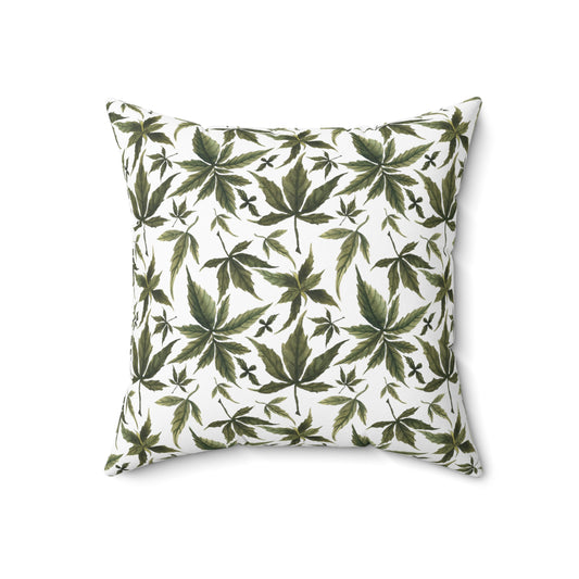 Faux Suede Square Pillow - Emerald Herb