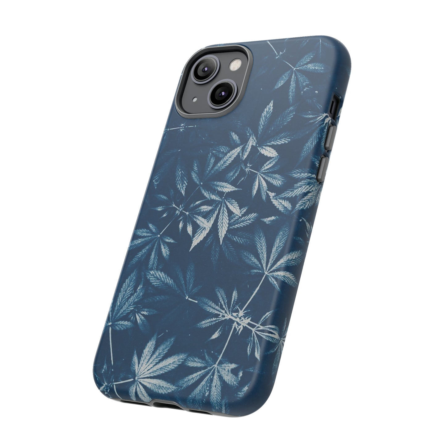 Tough Cell Phone Cases - Cannabis Field Cyanotype Print