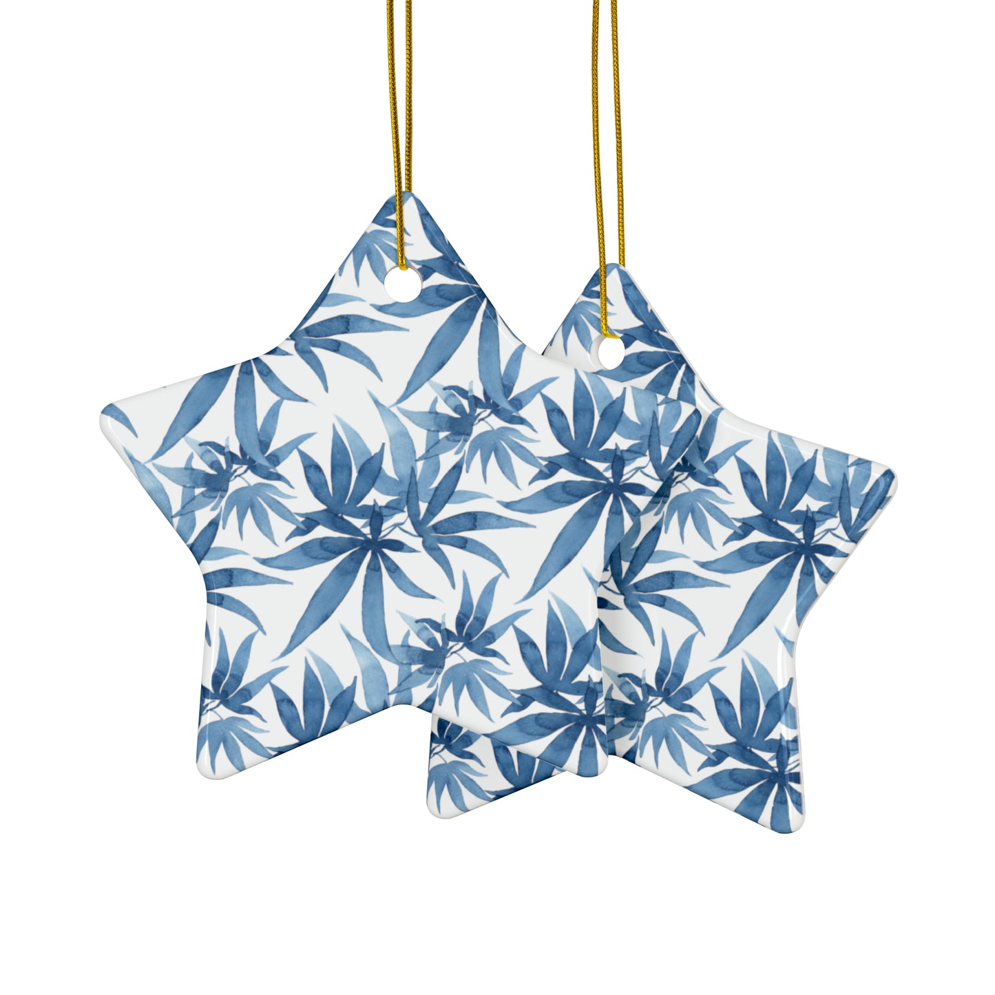 Ceramic Holiday Ornaments - Ocean Haze