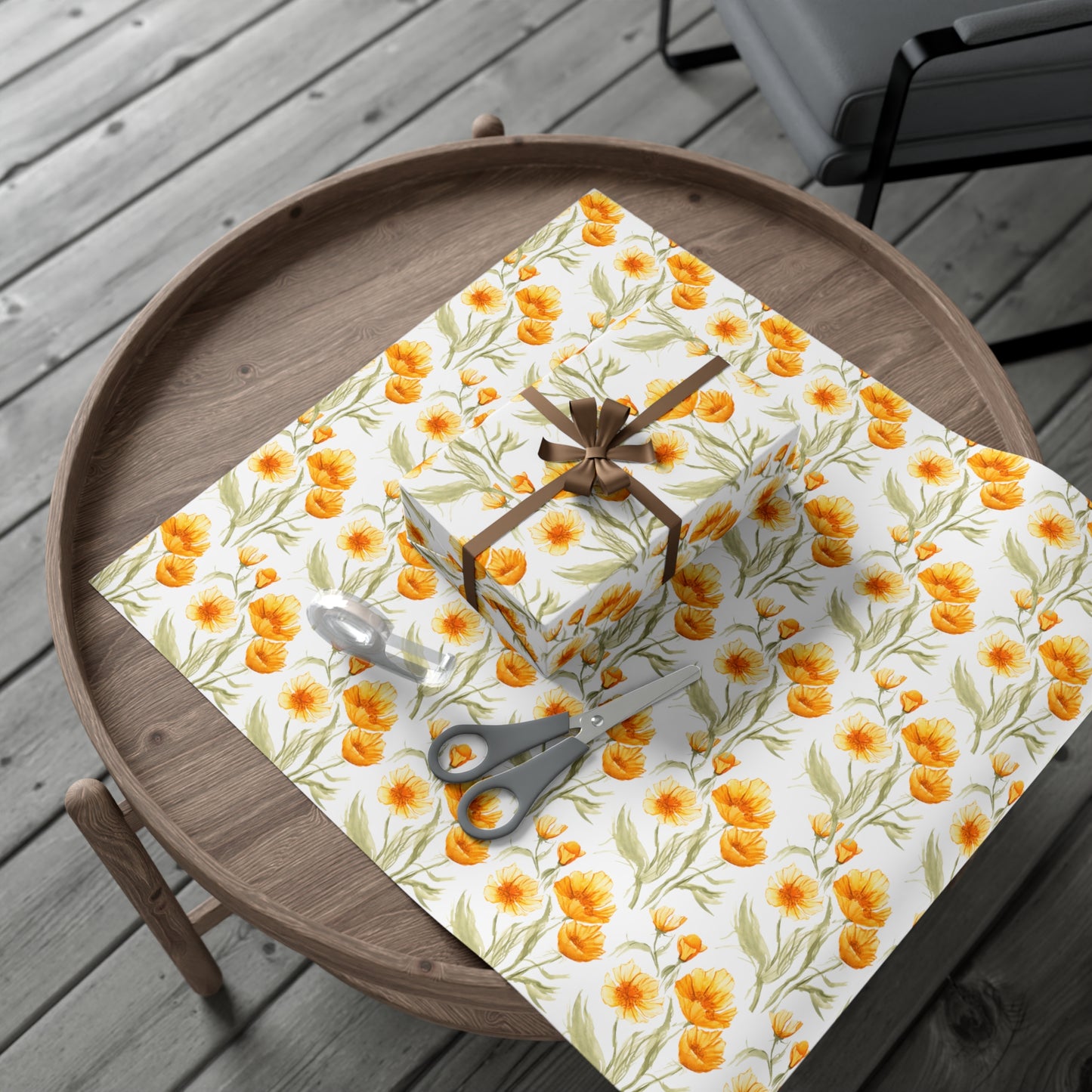 Gift Wrap Papers - Golden Poppies Wrapping Paper