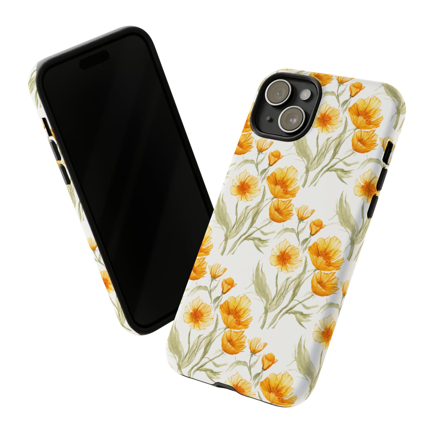 Tough Cell Phone Cases - Golden Poppies Print