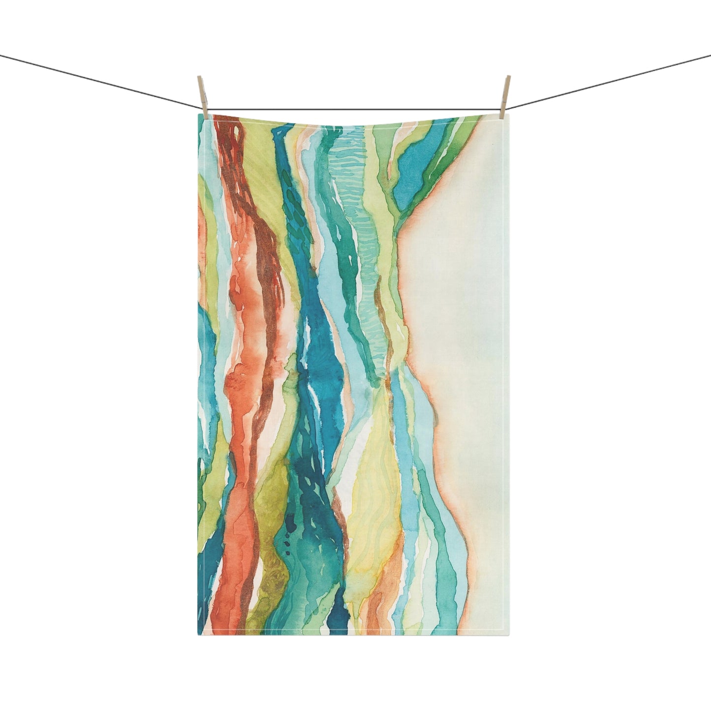 100% Cotton Twill Kitchen Towel - Watercolor Mountains