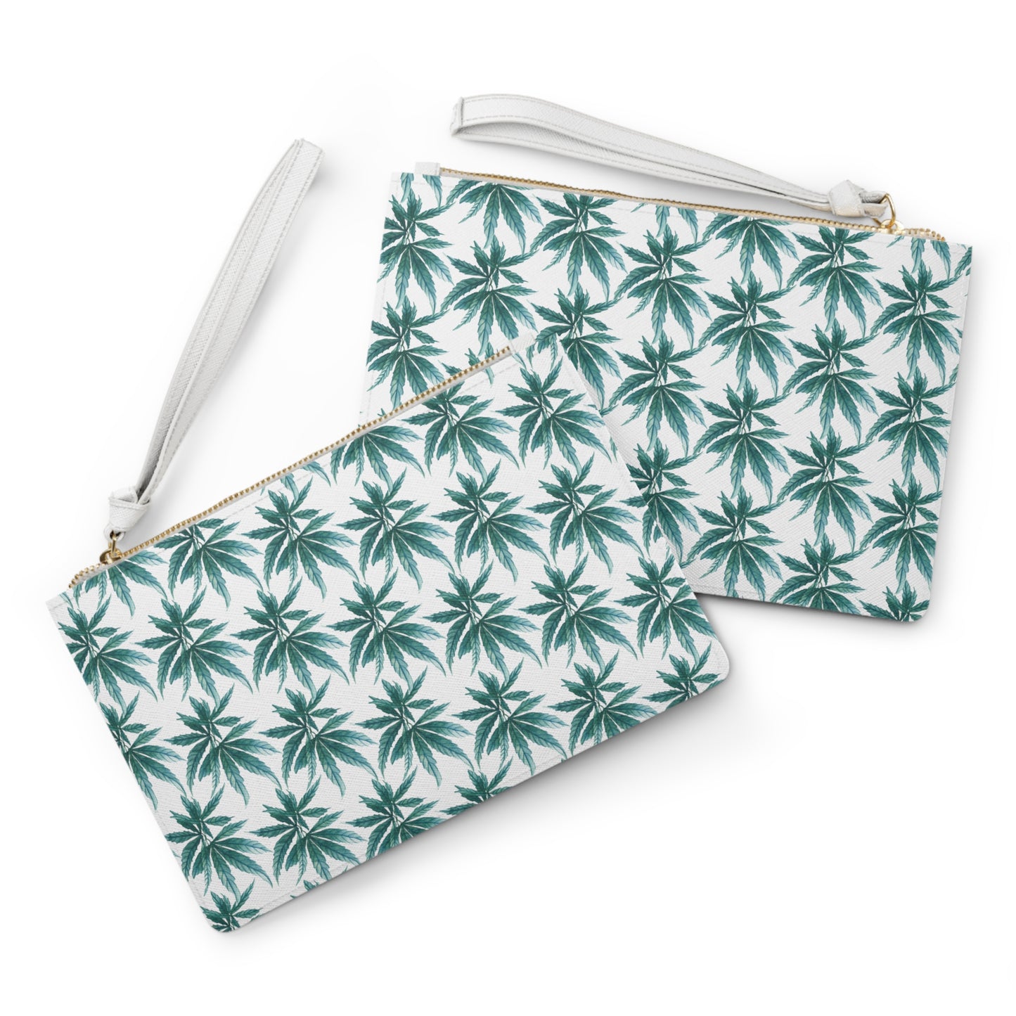 Vegan Leather Clutch Bag - Teal Dreamleaf