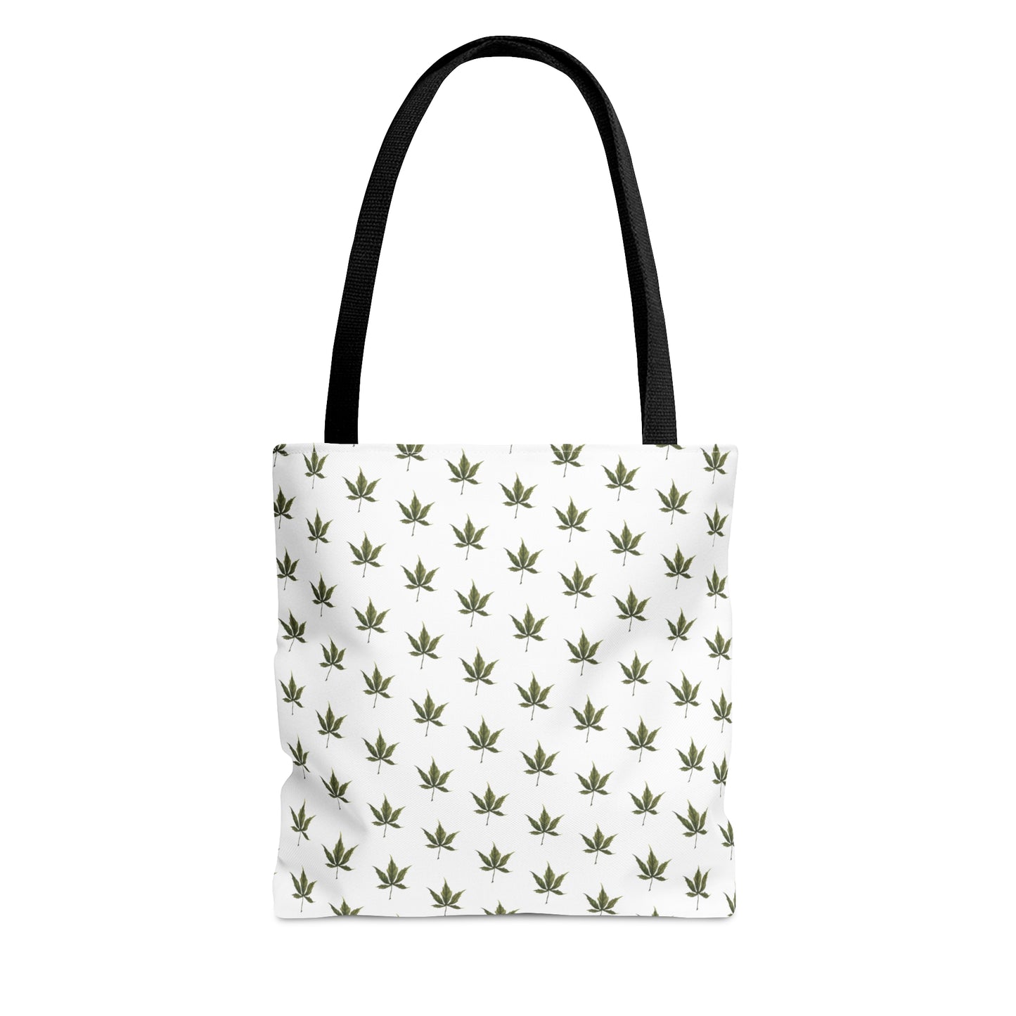 Tote Bag (3 sizes!) - Mini Cannabis Leaf Print on White