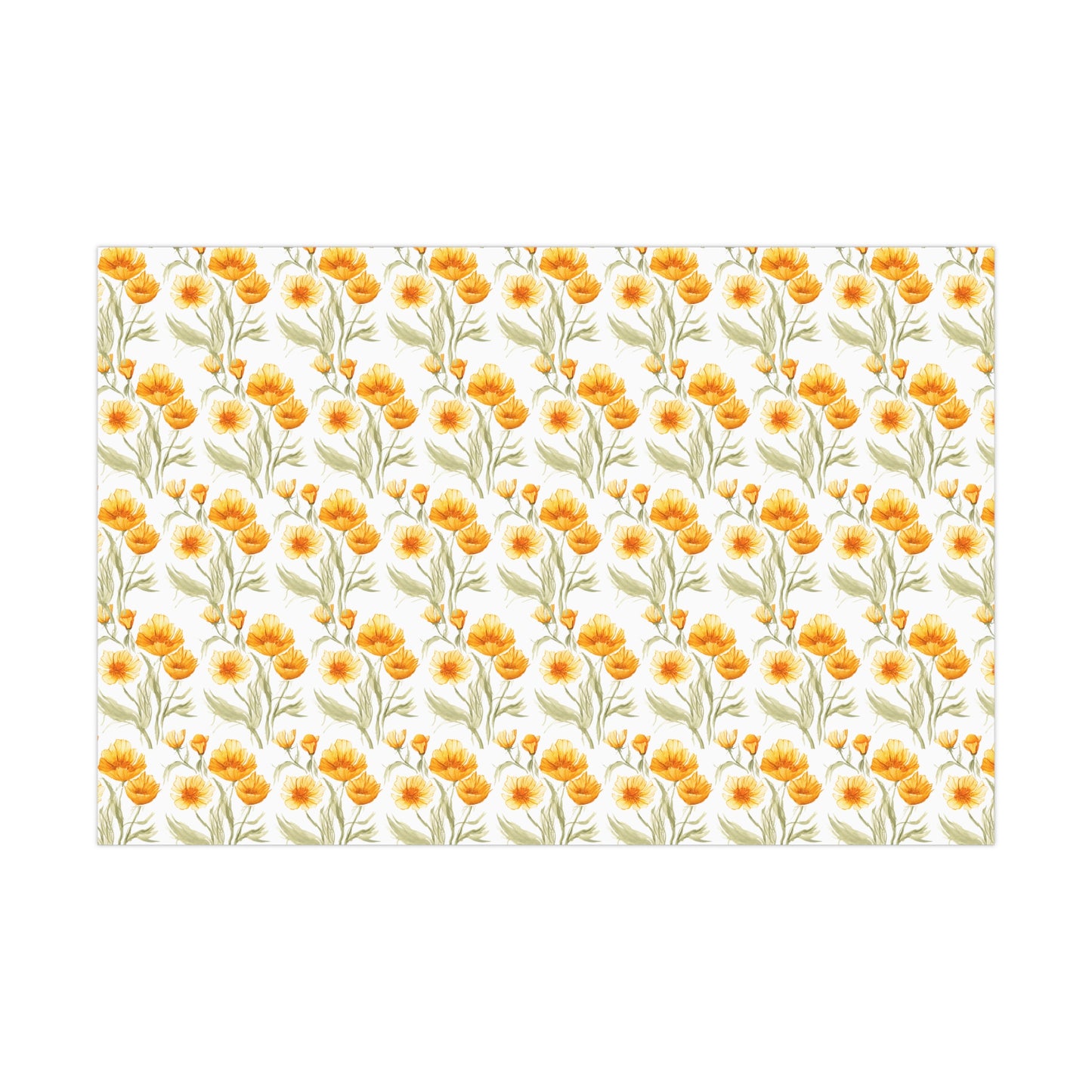 Gift Wrap Papers - Golden Poppies Wrapping Paper