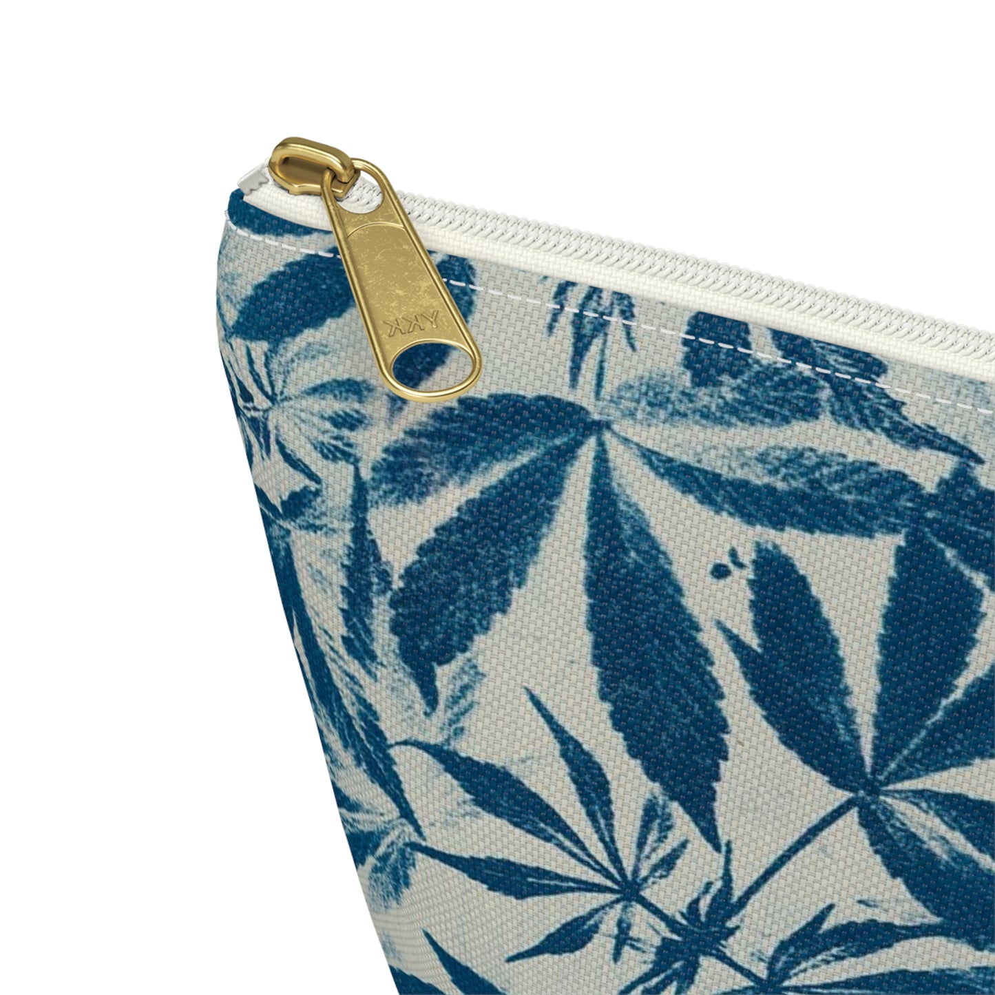 Roomy Accessory Pouch - Cyanotype on Ivory Print