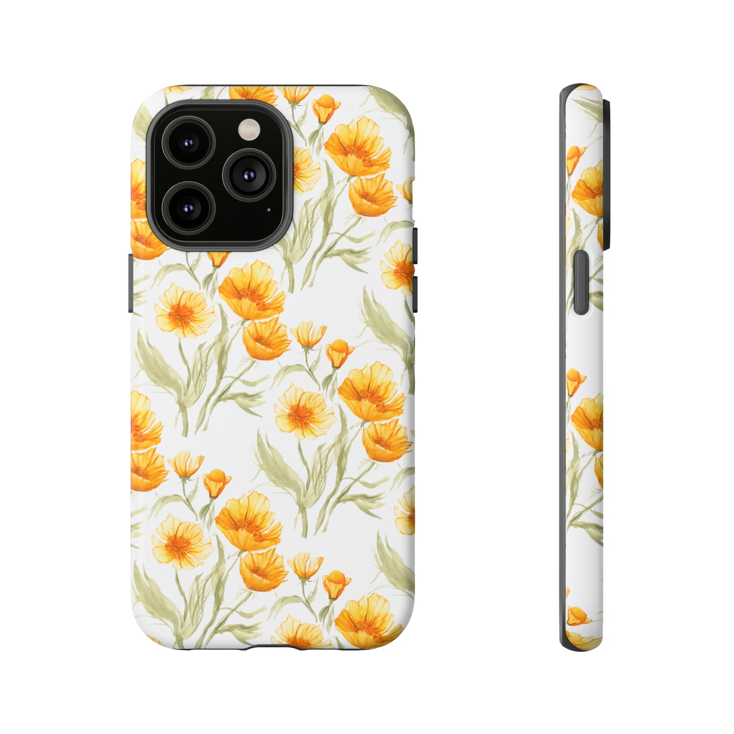 Tough Cell Phone Cases - Golden Poppies Print