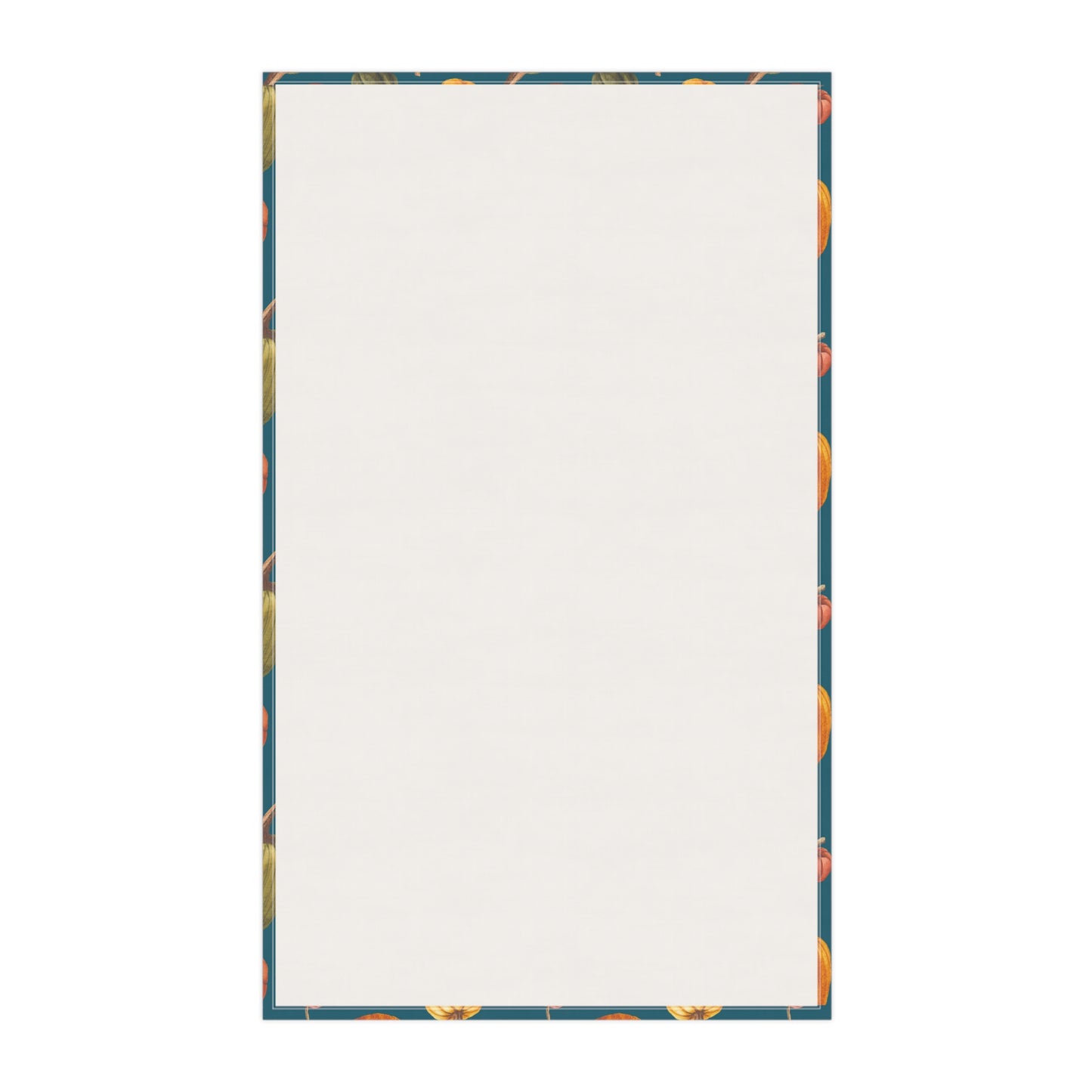 100% Cotton Twill Kitchen Towel - Fall Pumpkins, Teal