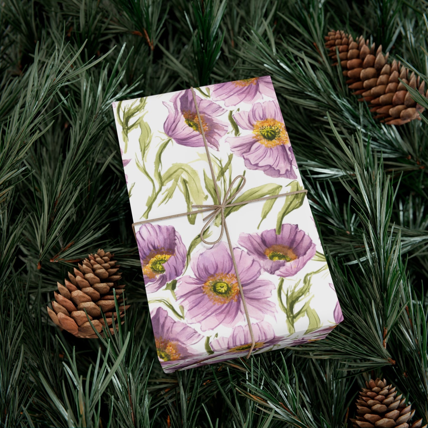 Gift Wrap Papers - Lilac Poppies Wrapping Paper