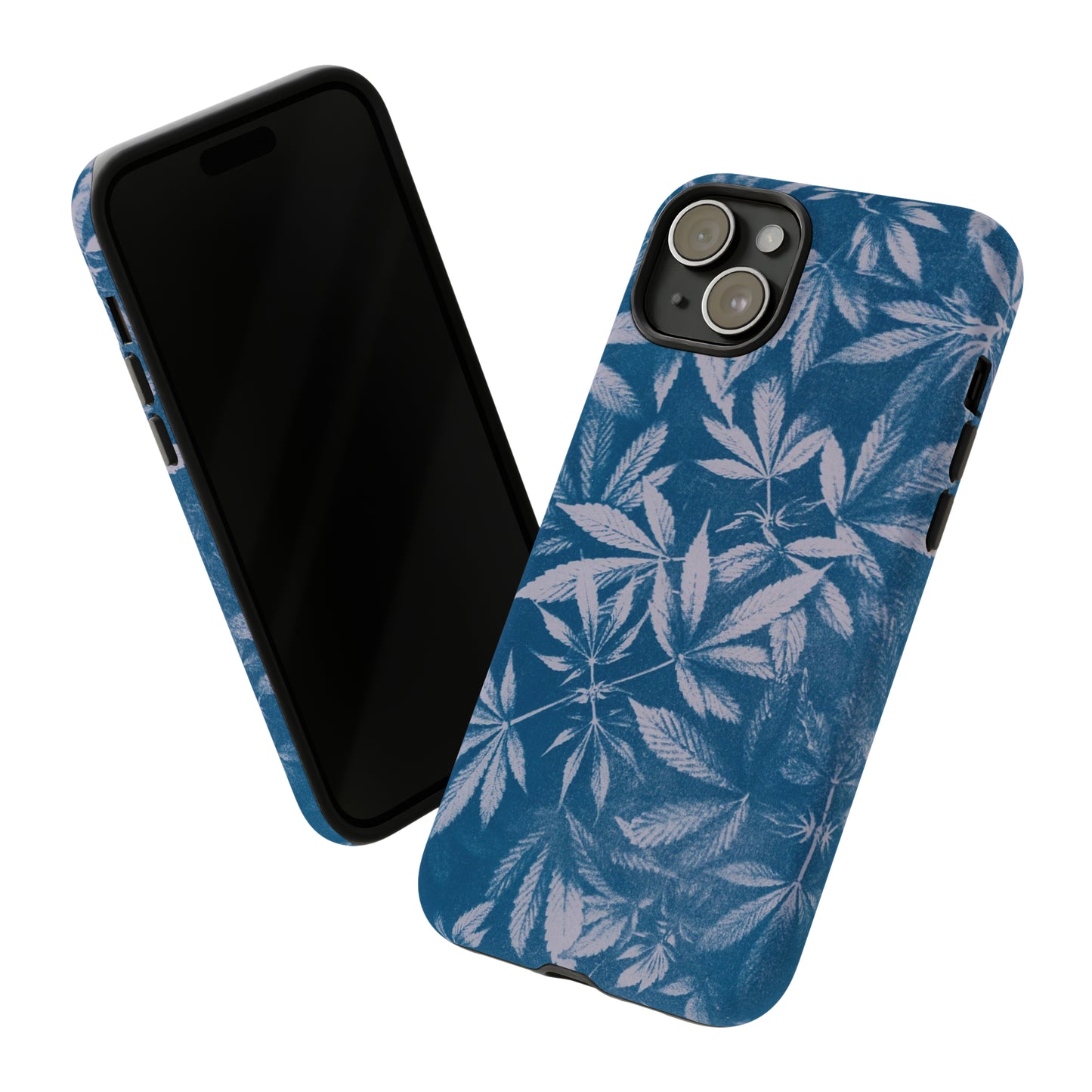 Tough Cell Phone Cases - Cyanotype on Lavender Print