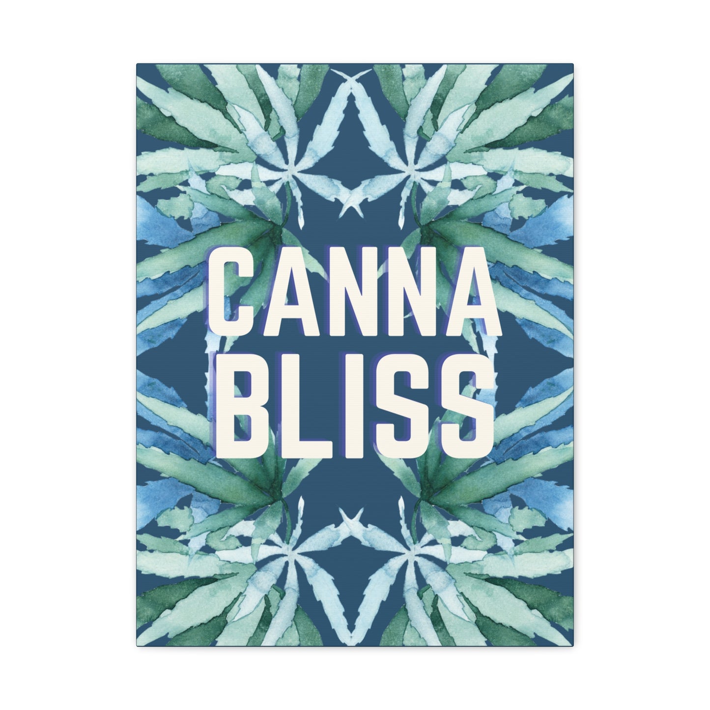 Canvas Gallery Wrap Prints - Cannabliss in Teal