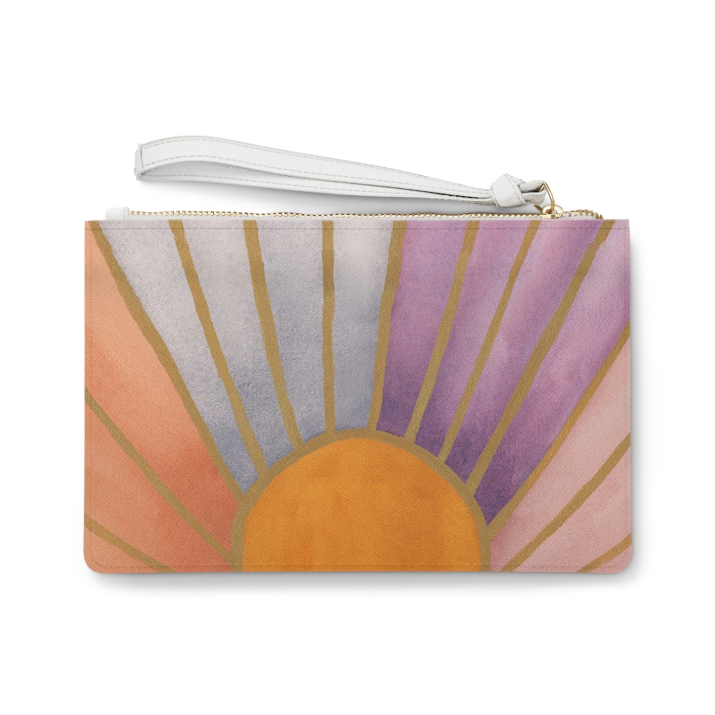 Vegan Leather Clutch Bag - Lavender Twilight