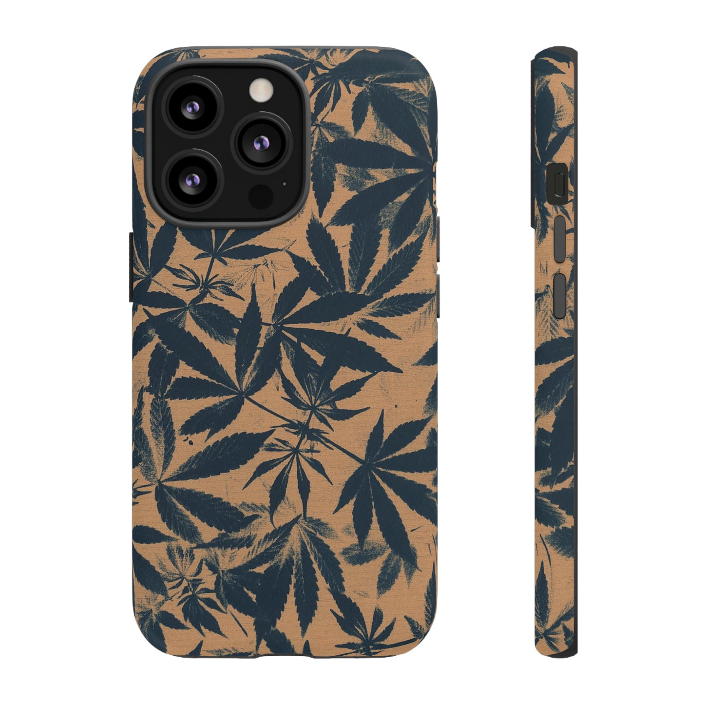 Tough Cell Phone Cases - Cyanotype on Amber Print