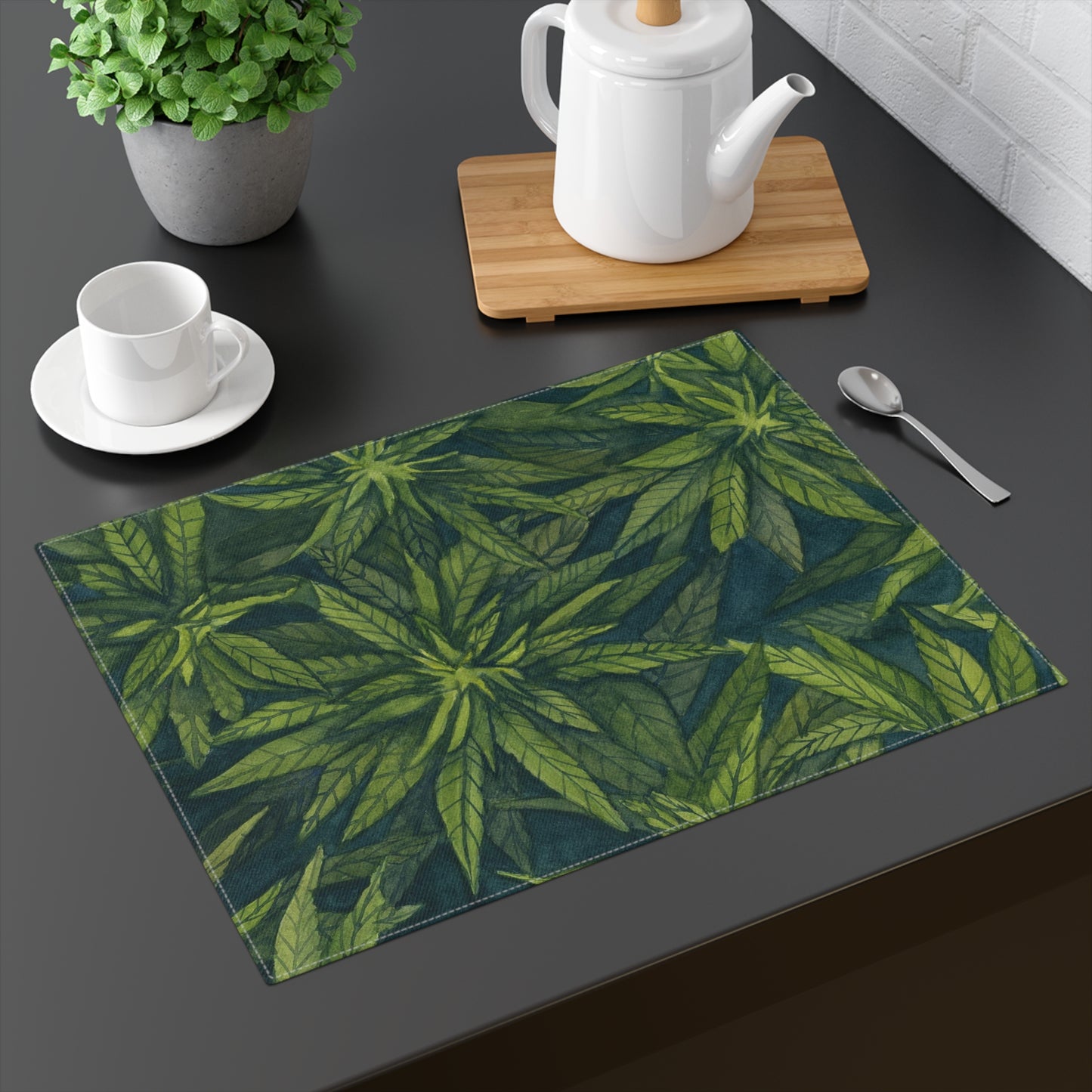 100% Cotton Placemat, 1pc - Greenest Gardens