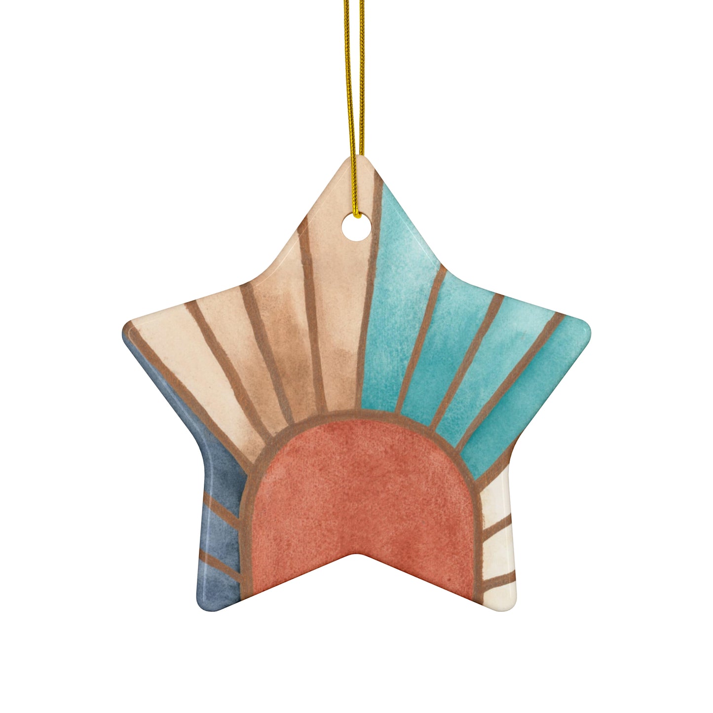 Ceramic Holiday Ornaments - Rusted Twilight