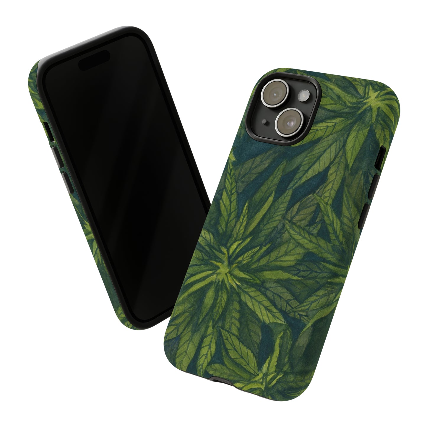 Tough Cell Phone Cases - Watercolor Cannabis Field