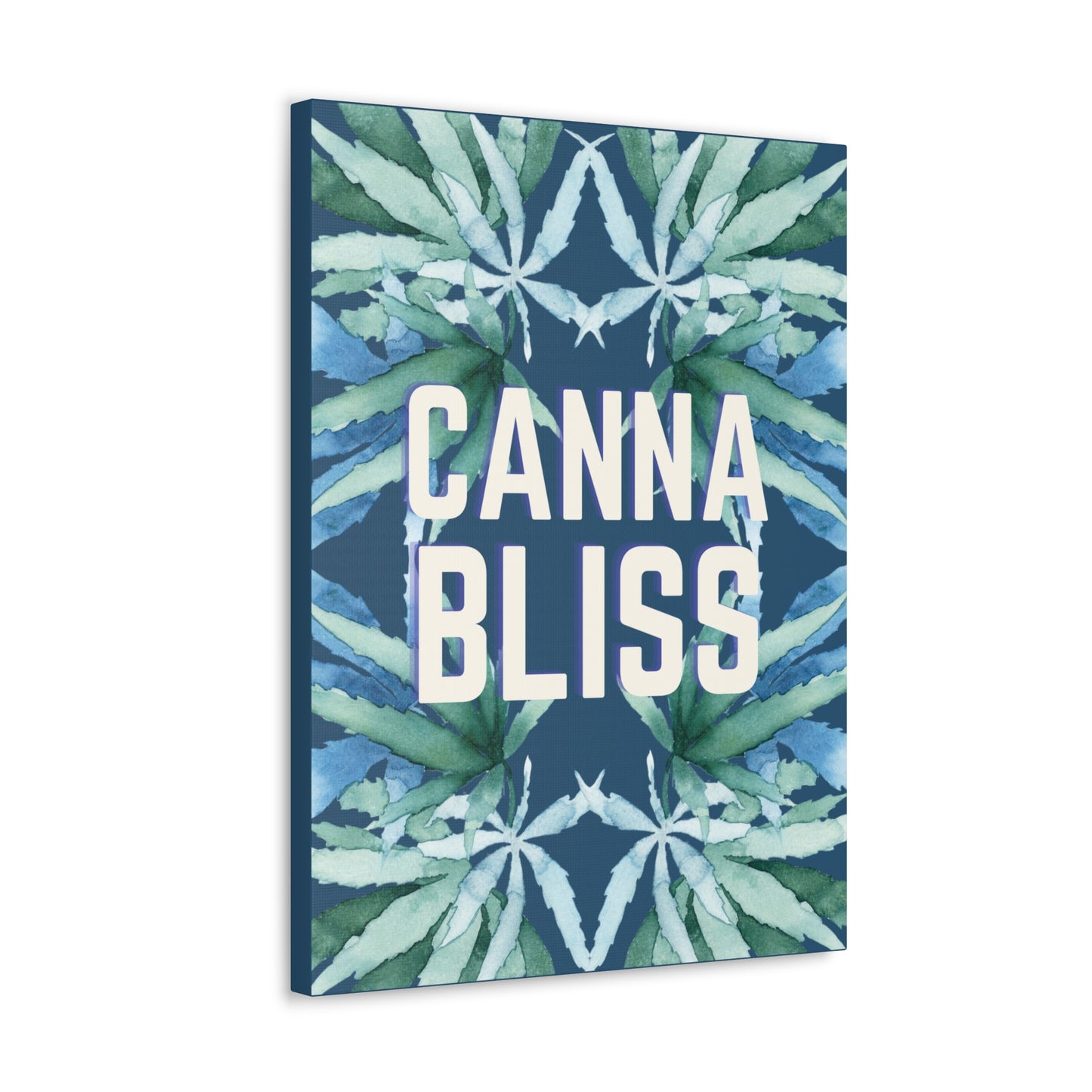 Canvas Gallery Wrap Prints - Cannabliss in Teal