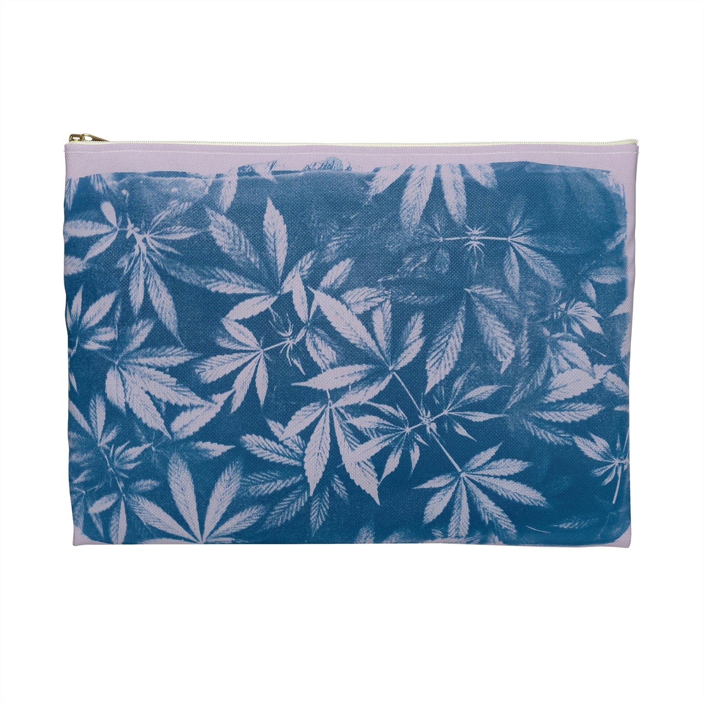 Flat Accessory Pouch - Cyanotype on Lavender Print