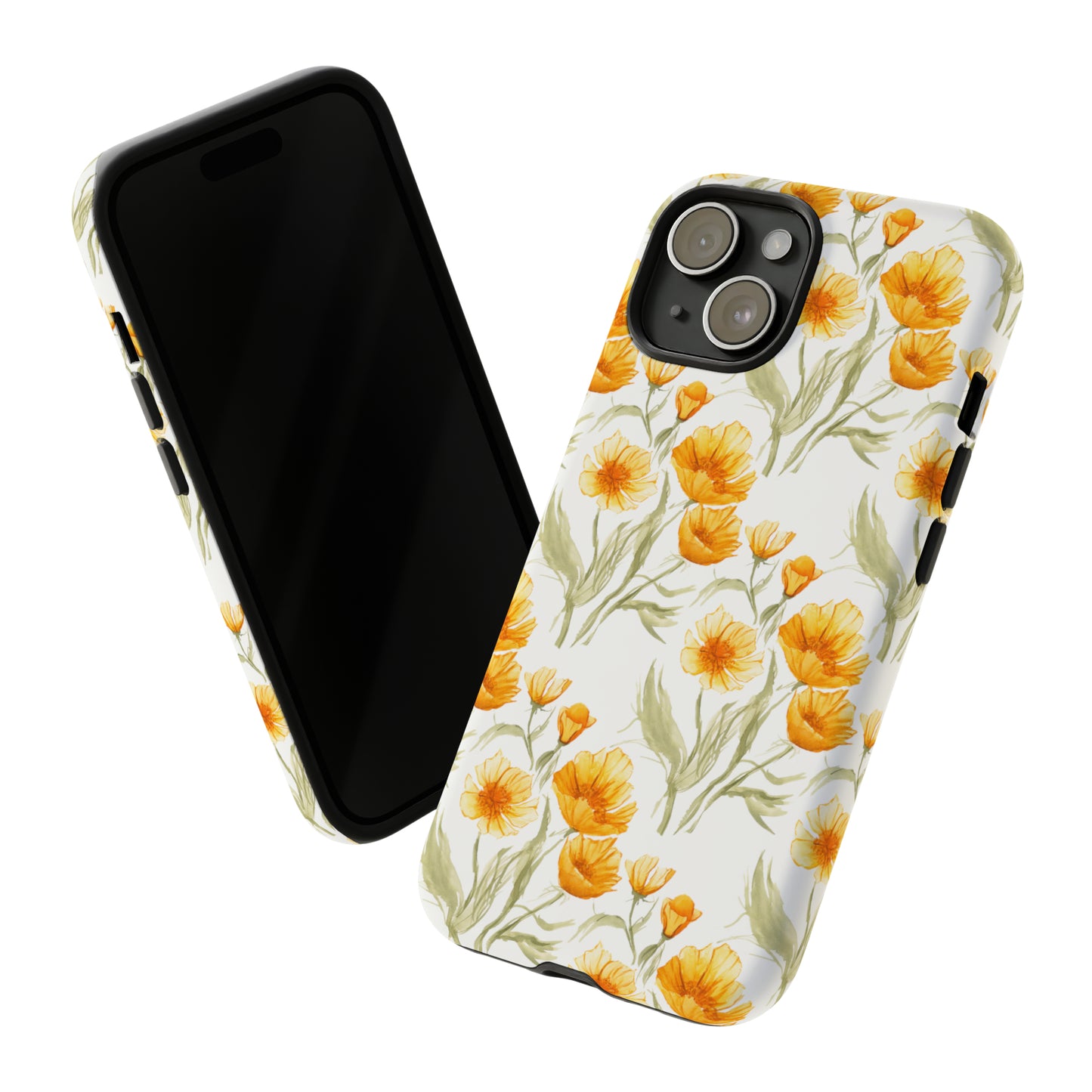 Tough Cell Phone Cases - Golden Poppies Print