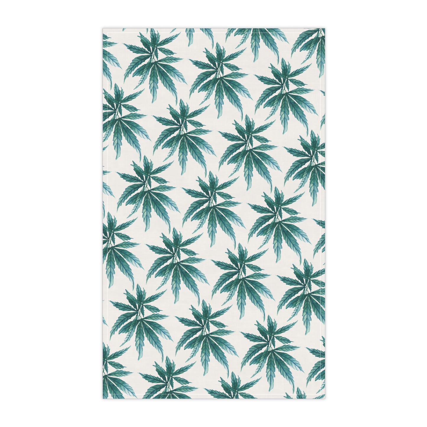 100% Cotton Twill Kitchen Towel - Teal Dreamleaf