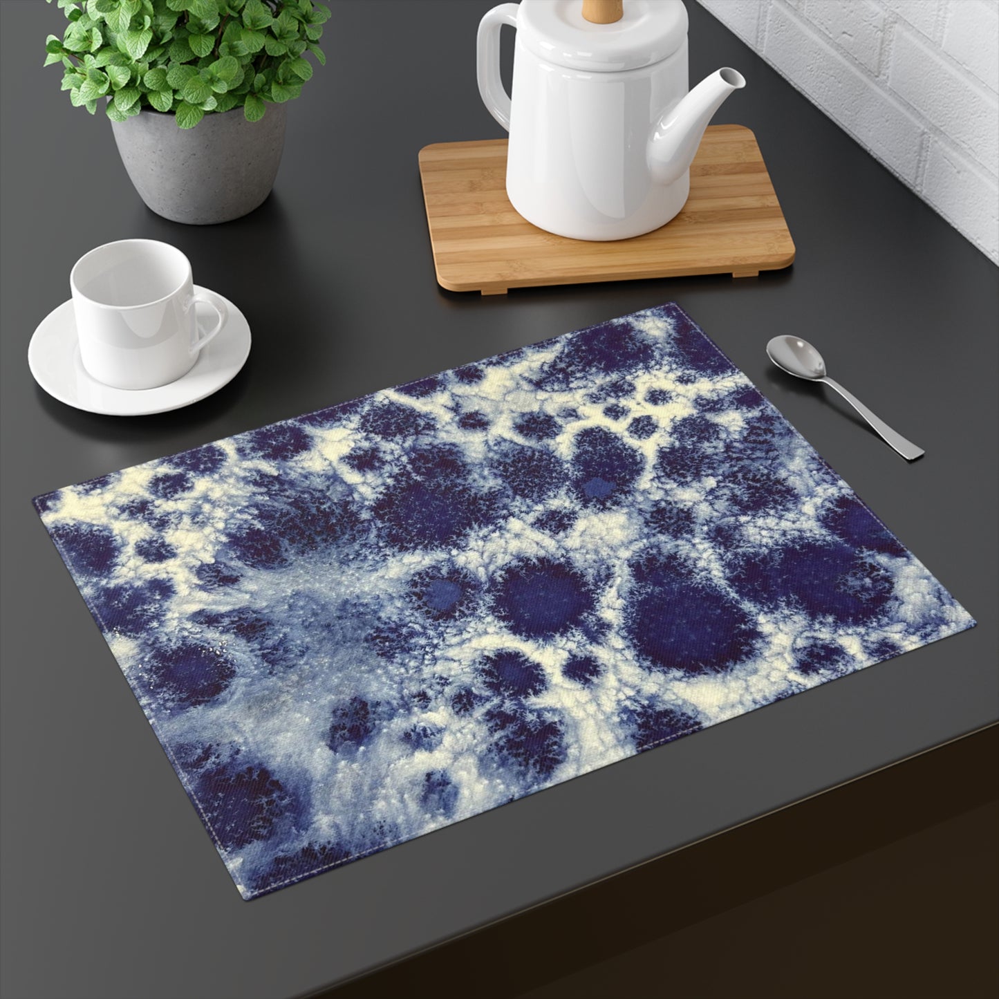 100% Cotton Placemat, 1pc - Indigo Salt