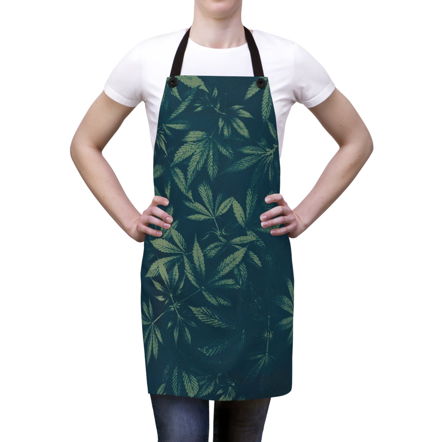 Apron - Cyanotype on Green