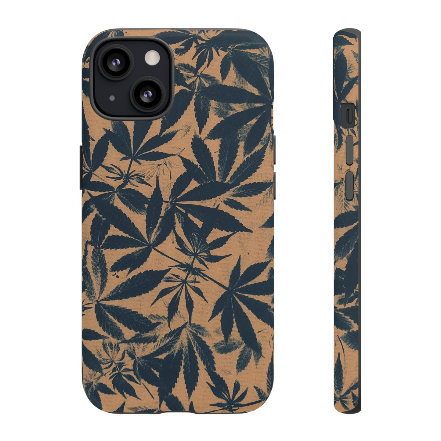 Tough Cell Phone Cases - Cyanotype on Amber Print