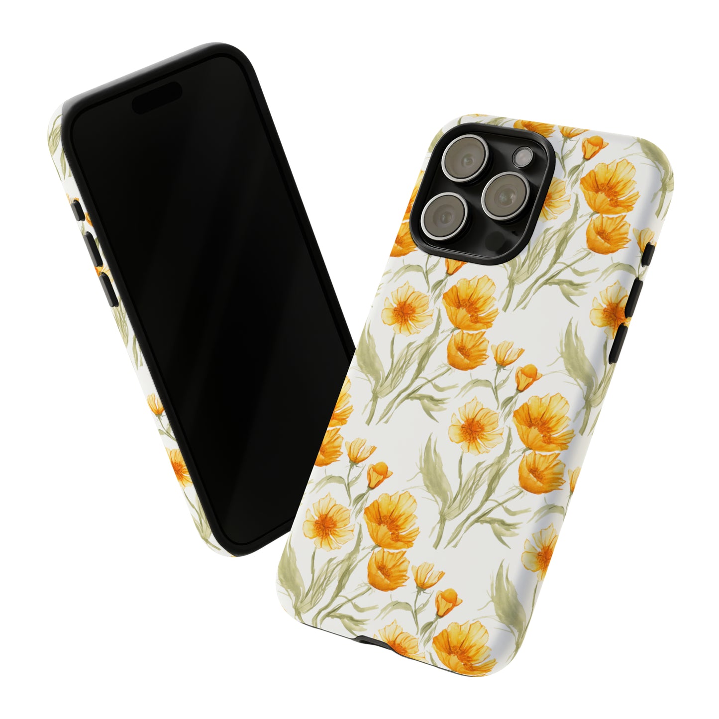 Tough Cell Phone Cases - Golden Poppies Print