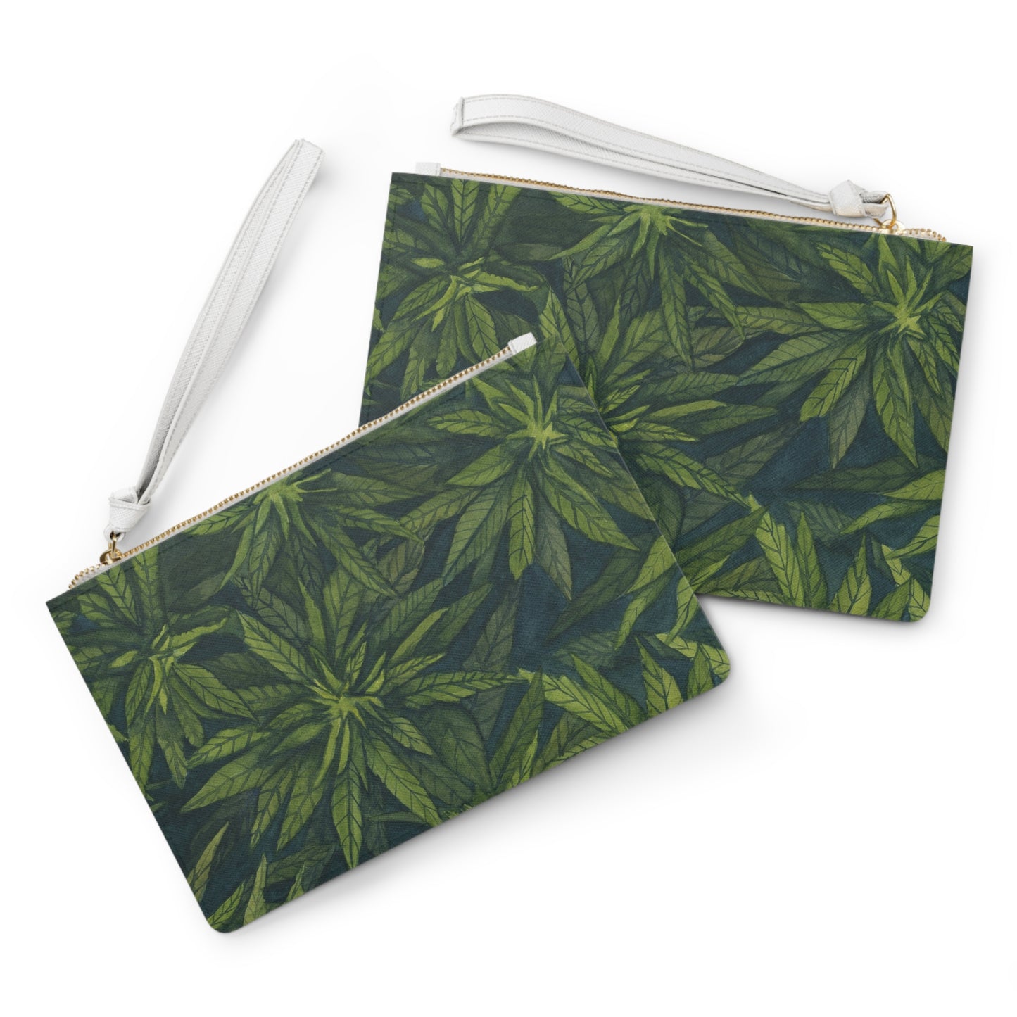 Vegan Leather Clutch Bag - Green Gardens