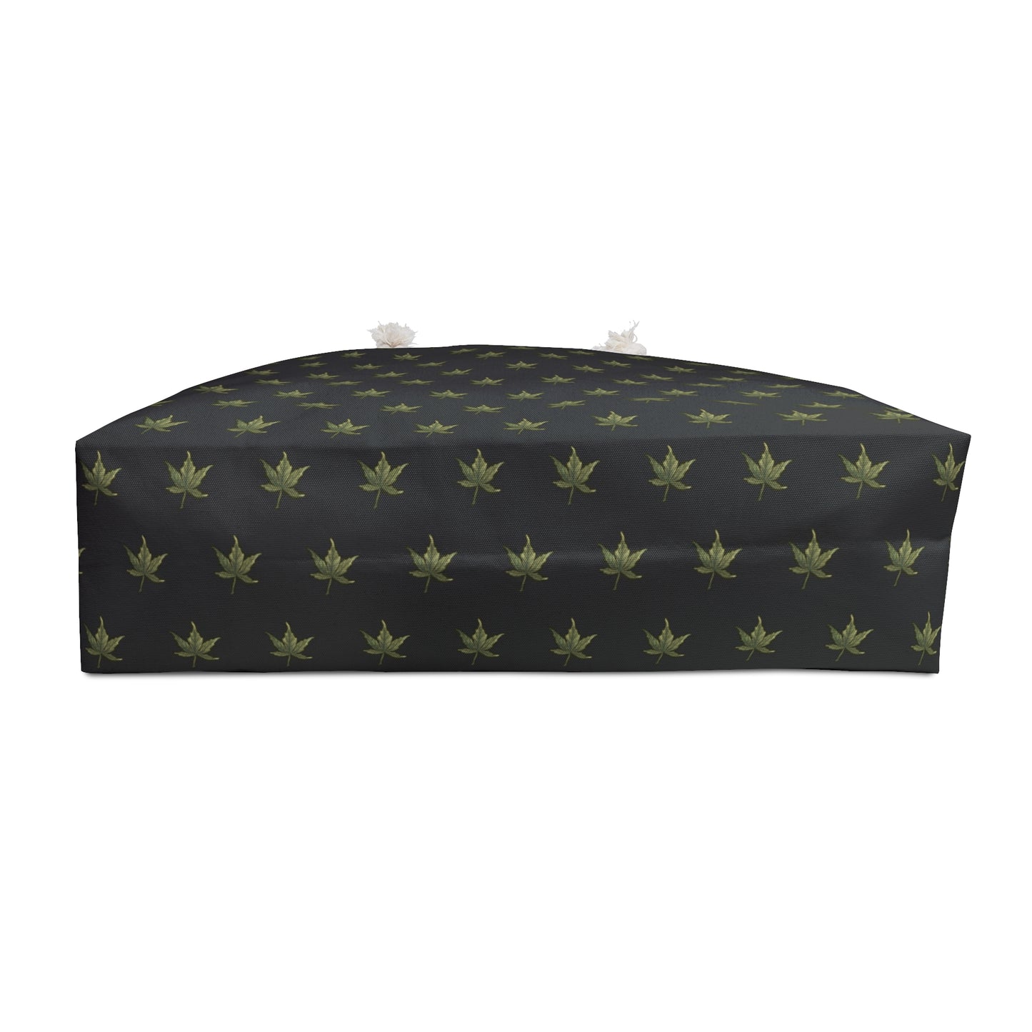 Oversized Weekender Bag - Mini Cannabis Leaf on Black