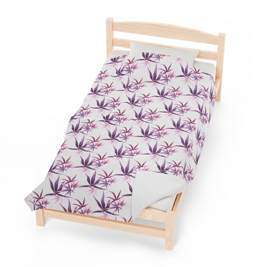 Velveteen Plush Blanket - Orchid Dreams