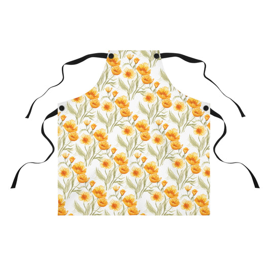 Apron - Yellow Golden Poppies