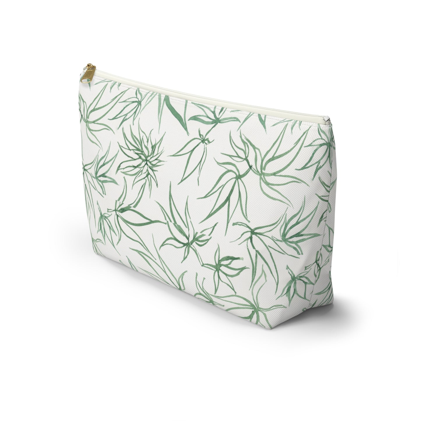 Roomy Accessory Pouch - Sketches in Green