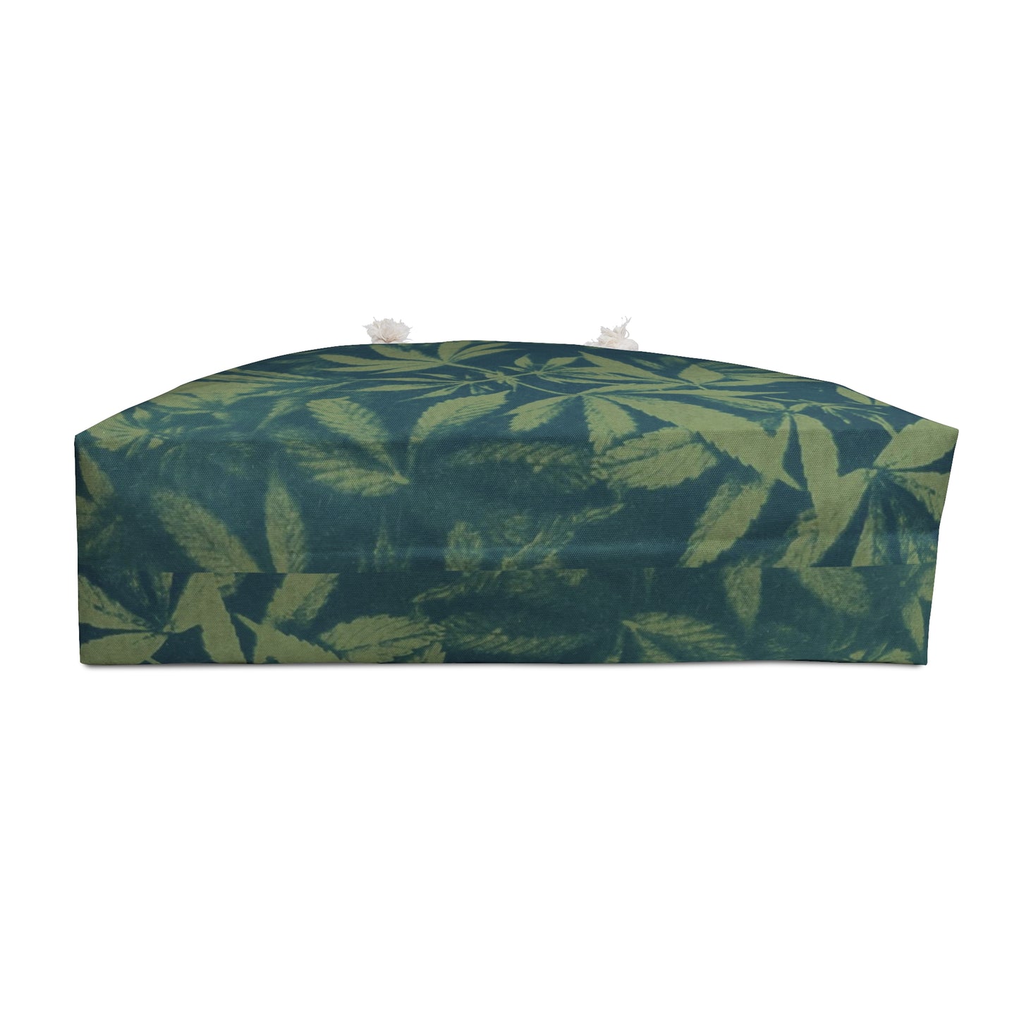 Oversized Weekender Bag - Cannabis Field Cyanotype on Olive Print