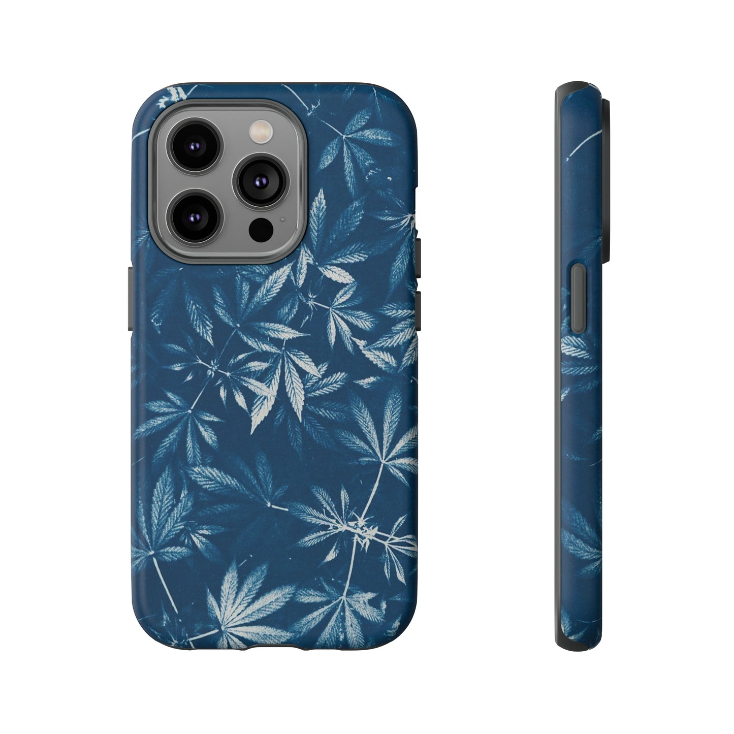 Tough Cell Phone Cases - Cannabis Field Cyanotype Print