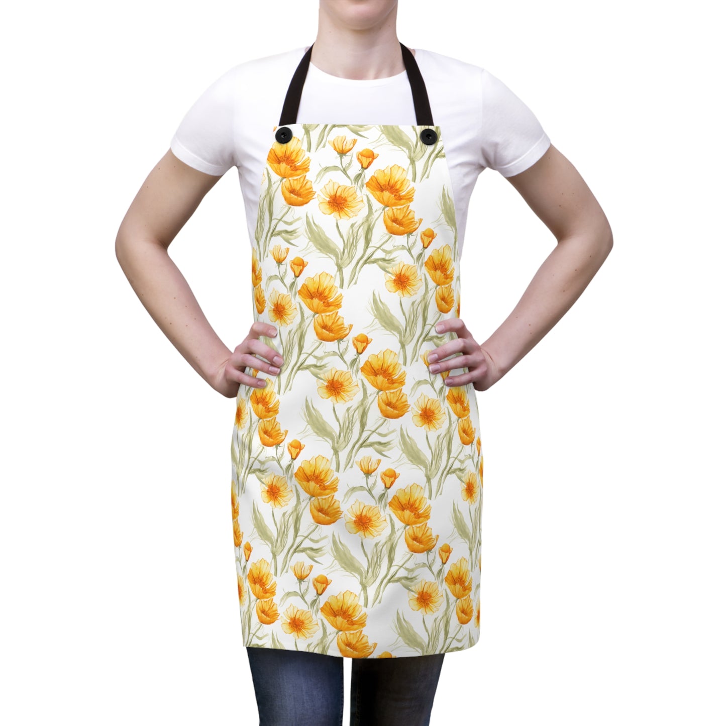 Apron - Yellow Golden Poppies