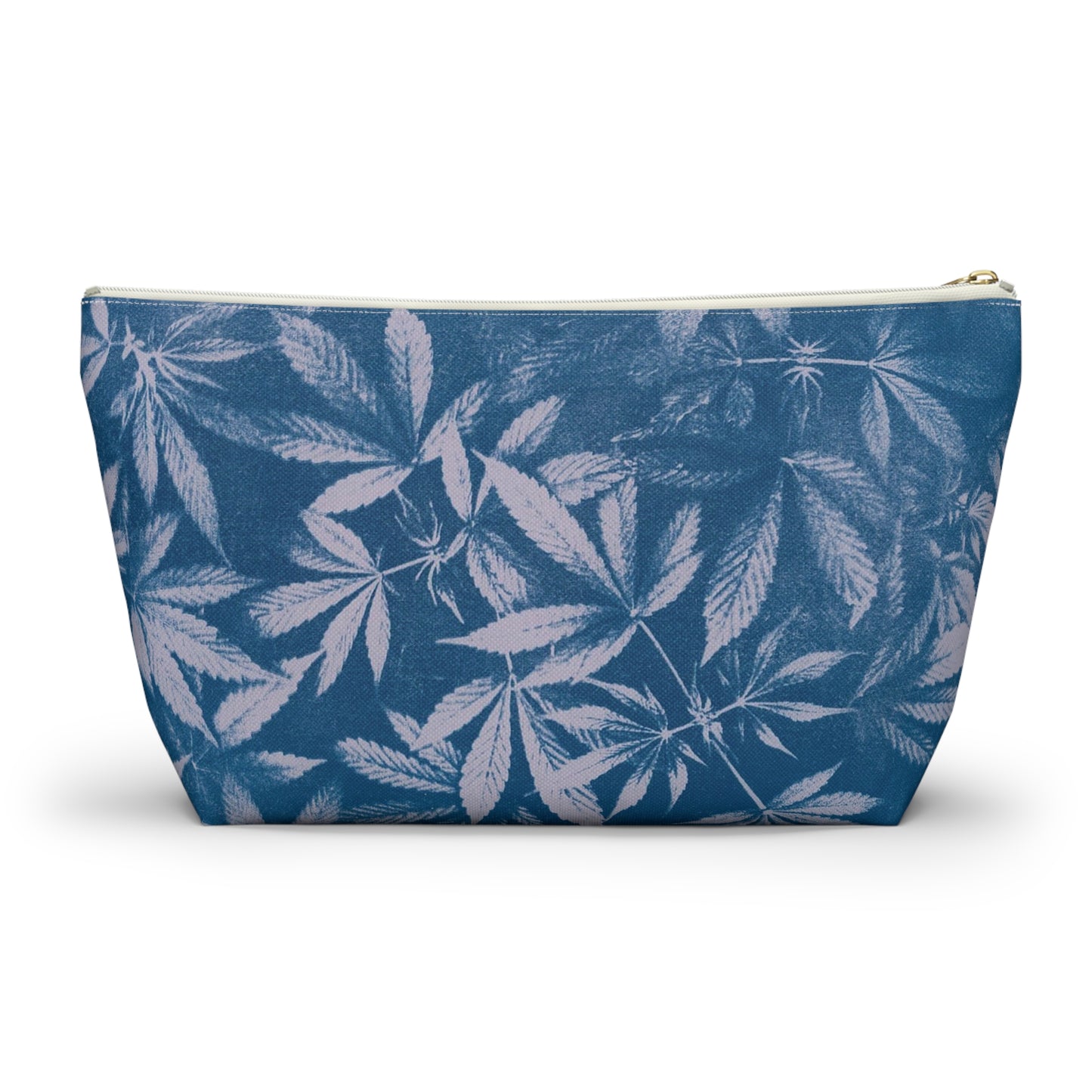 Roomy Accessory Pouch - Cyanotype on Lavender Print