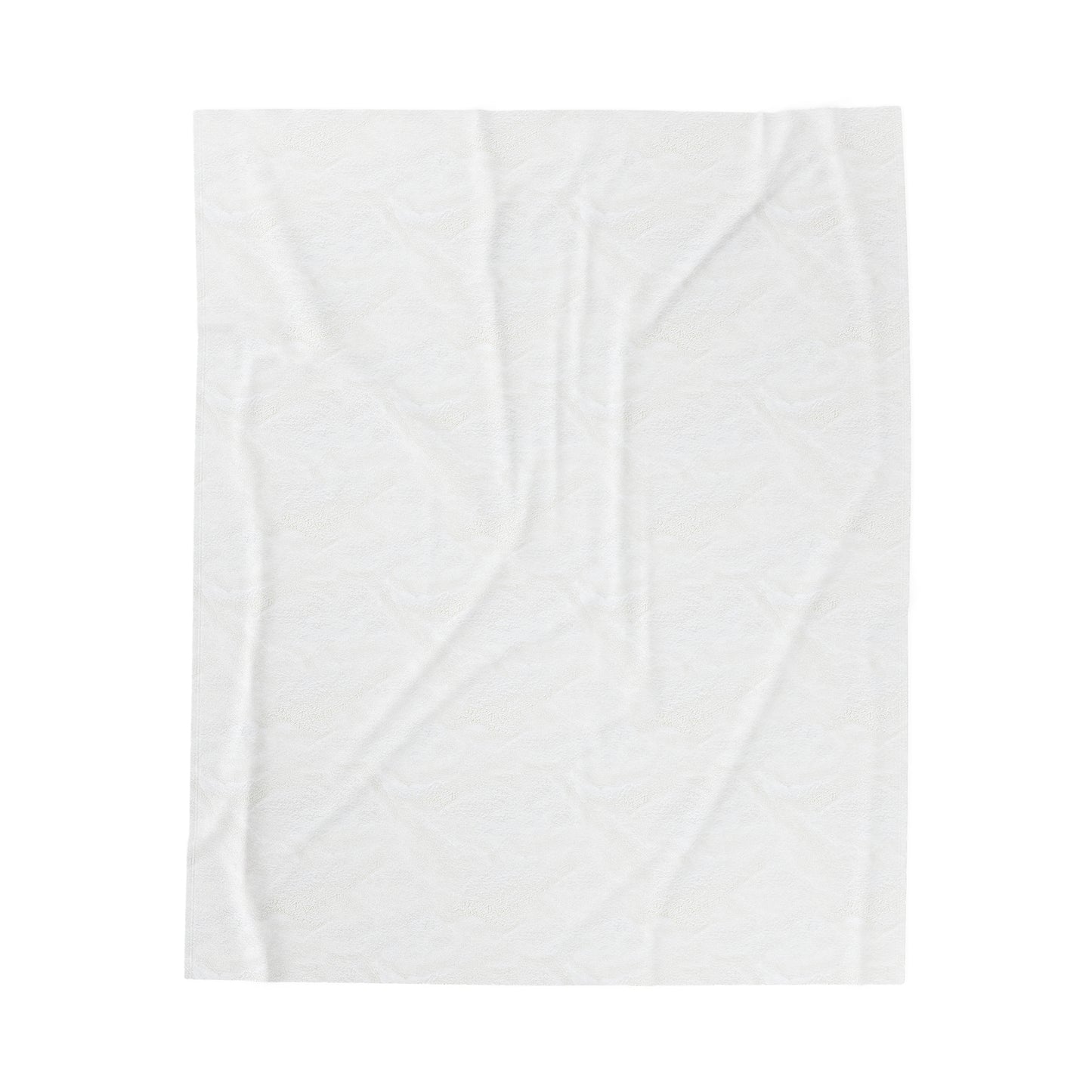 Velveteen Plush Blanket - Mini Cannabis Leaf Print, White