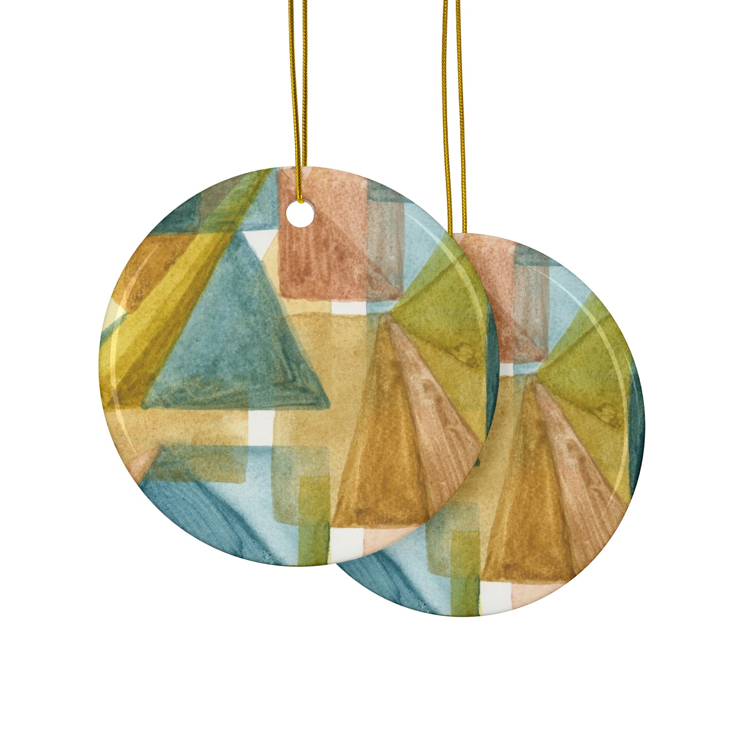 Ceramic Holiday Ornaments - Abstract Shapes