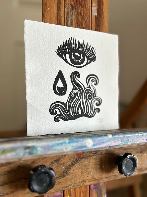 - Original Hand Pulled Linocut Print