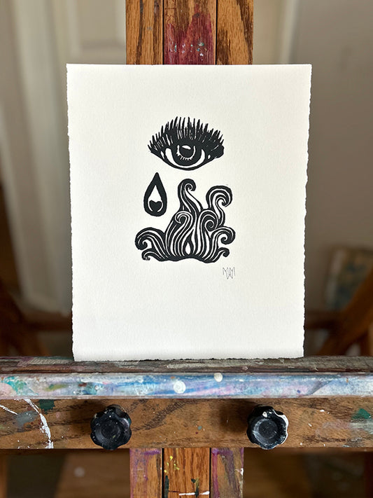 - Original Hand Pulled Linocut Print