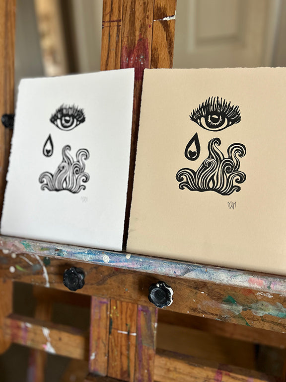 - Original Hand Pulled Linocut Print