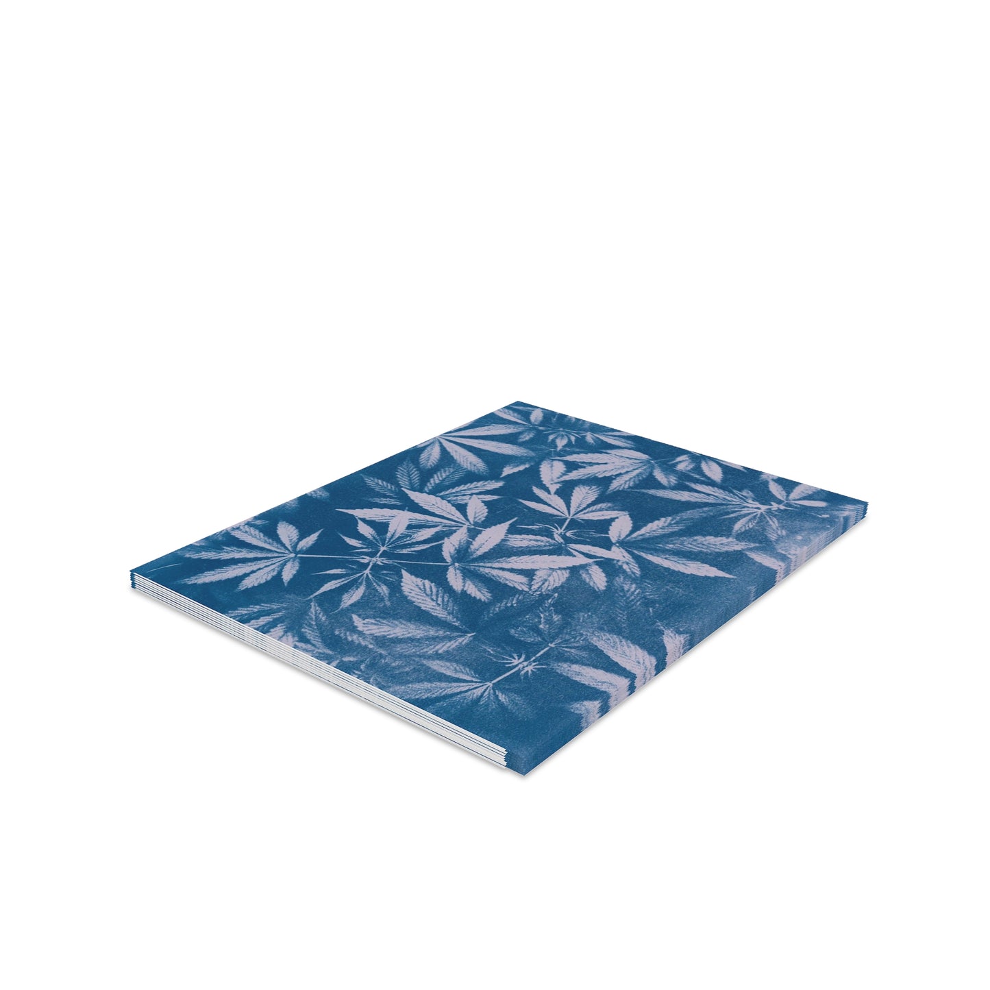 Notecard, blank inside - Cannabis Field Cyanotype on Lavender