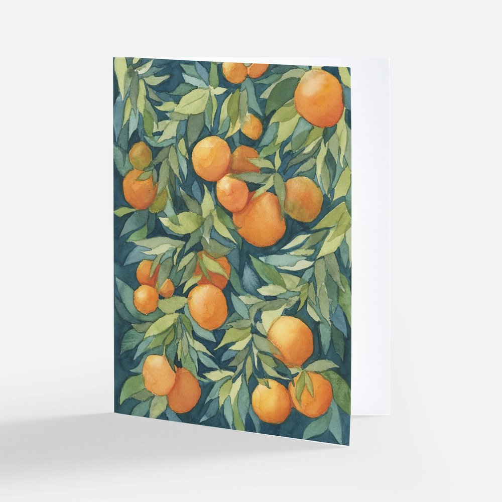 Notecard, blank inside - Orange Grove