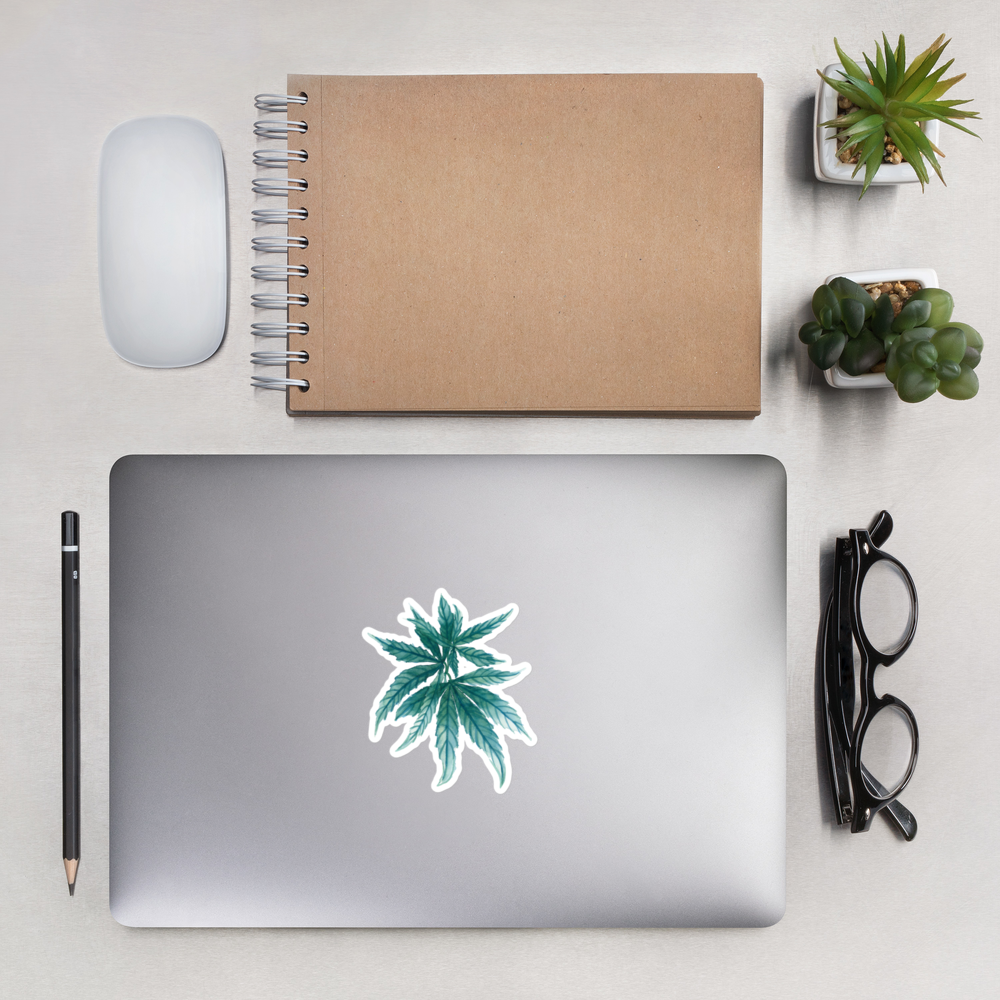 "Teal Dreamleaf" Vinyl Sticker